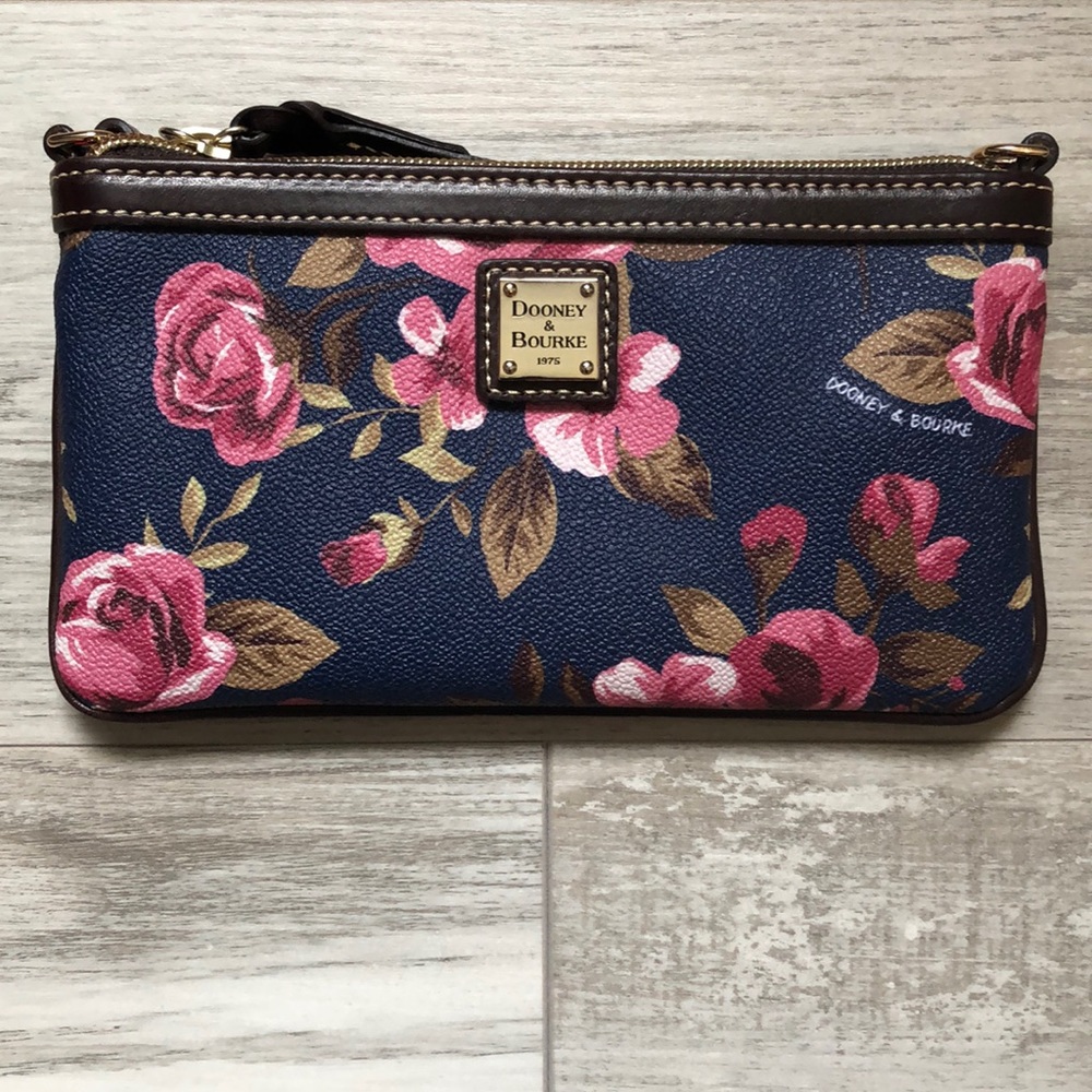 Dooney & Bourke Blue Floral Wristlet